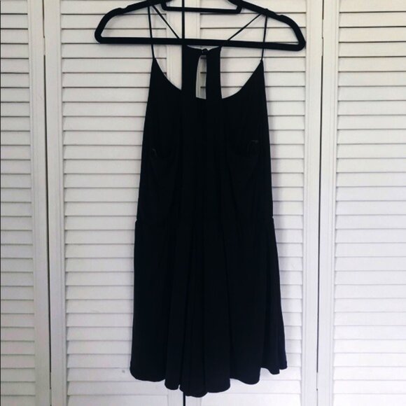 Mikey & Joey Romper Shorts Racerback Spaghetti Straps Sleeveless Black Comfy S - Picture 4 of 4